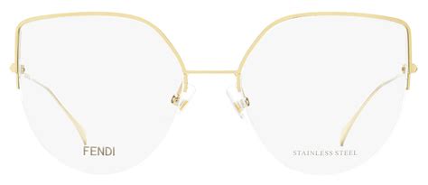 Fendi Women's Oval Eyeglasses FF0423 J5G Gold 55mm